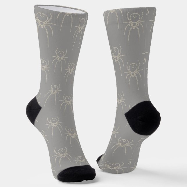 Chaussette Araignée - Gris fantôme et Blanc osseux (Angulaire)