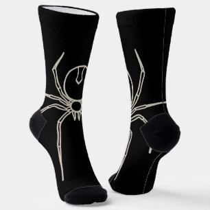 Chaussette Araignée - Noir de chauve-souris et Blanc d'os