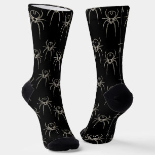 Chaussette Araignée - Noir de chauve-souris et Blanc d'os