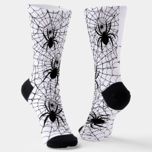 Chaussette Araignées et toiles d'araignées d'Halloween motif 