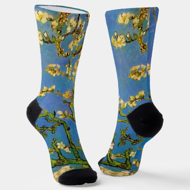 Chaussette Arbre aux amandes en fleurs par Vincent van Gogh (Angulaire)