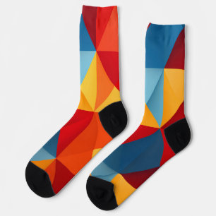 Chaussette Arrière - plan triangles colorés