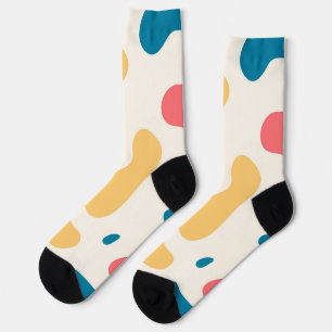 Chaussette Art de formes multicolores abstraites