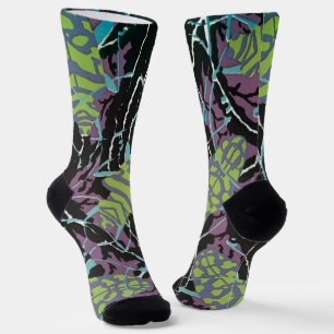 Chaussette Art Déco vintage Jazz Pochoir Coléoptères dans le 