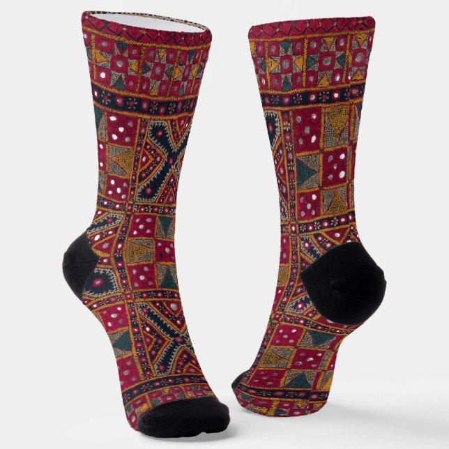 Chaussette Art Décoratif Indien (Angulaire)