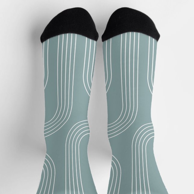 Chaussette Art en ligne de style moyen siècle Abstrait (Haut)