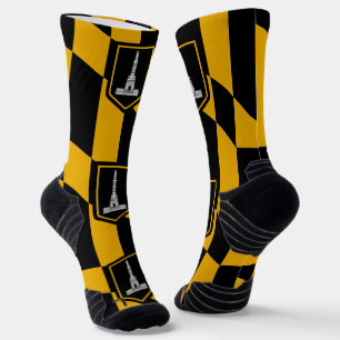 Chaussette Athletic Crew Sock avec drapeau de Baltimore, État