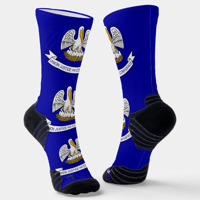 Chaussette Athletic Crew Sock avec drapeau de la Louisiane, É (Angulaire)