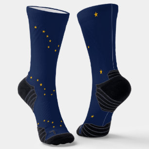 Chaussette Athletic Crew Sock avec drapeau de l'Alaska, États