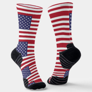 Chaussette Athletic Crew Sock avec drapeau des États-Unis