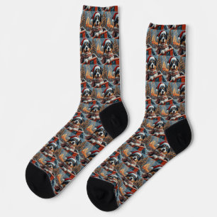 Chaussette Australie Berger Dog Roller Dessous de verre Noël