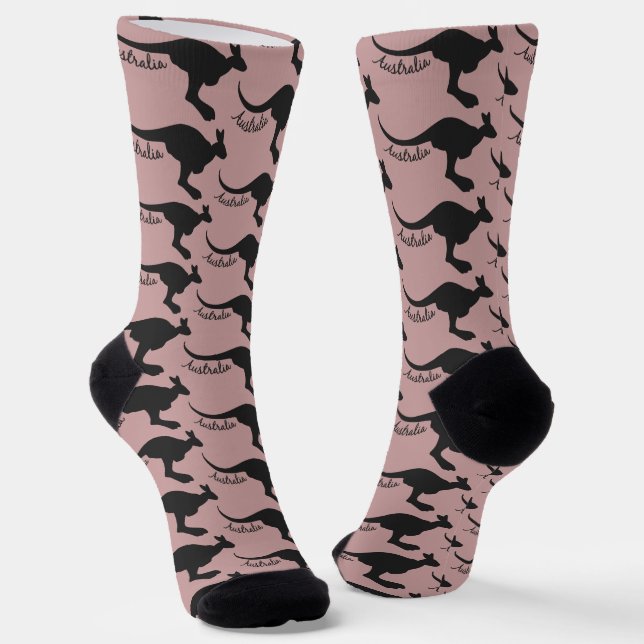 Chaussette Australie Kangaroo couleur personnalisée (Angulaire)
