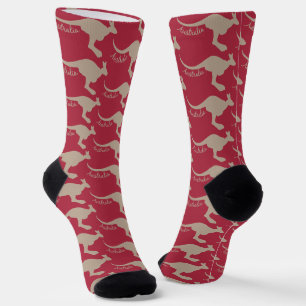 Chaussette Australie Kangaroo couleurs personnalisées Chausse
