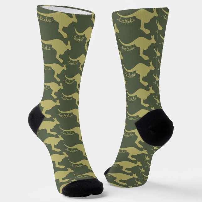 Chaussette Australie Kangaroo couleurs personnalisées Chausse (Angulaire)