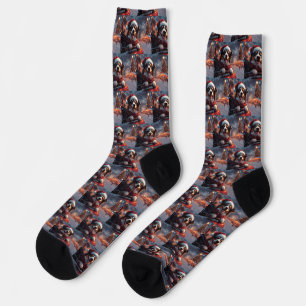 Chaussette Australie Kelpie Dog Roller Dessous de verre Noël