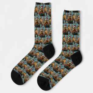 Chaussette Australie Terrier Dog Roller Dessous de verre Noël