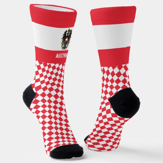 Chaussette Autriche Chaussettes, drapeau autrichien mode / sp (Angulaire)