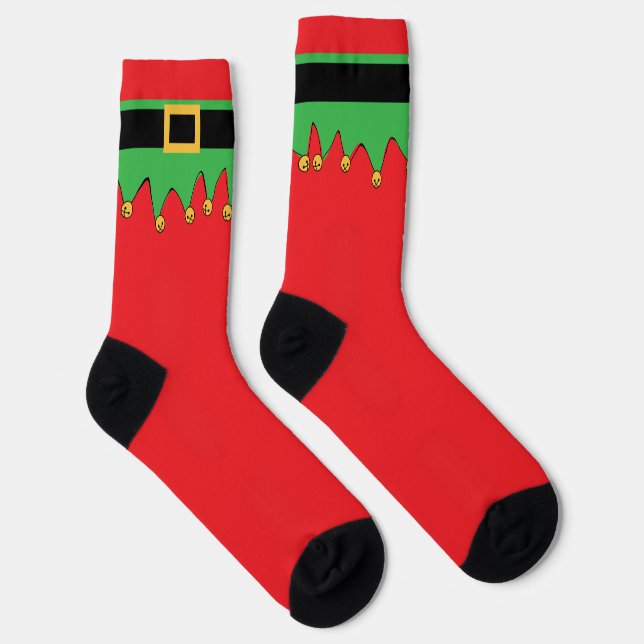 Chaussette Avec Bells ! Amusant Amusant Elfe de vacances (Droite)