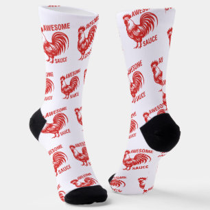Chaussette Awesome Rooster de sauce drôle