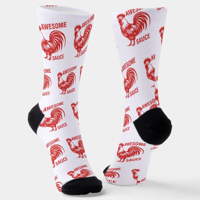 Chaussette Awesome Rooster de sauce drôle (Angulaire)
