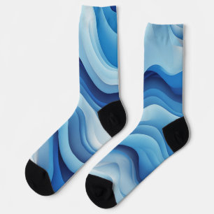 Chaussette Azure Flow : Un rêve en bleu