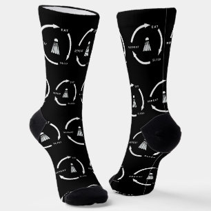 Chaussette Badminton Mange Sleep Répéter Le Ventilateur De Sp