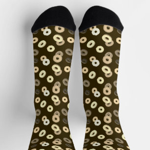 Chaussette Bains de vanille au chocolat brun motif élégant