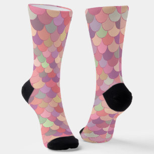 Chaussette Balances de poissons de sirène rose mignonnes