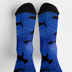 Chaussette Baleine de requin-requin ombragé sur dégradé Galax
