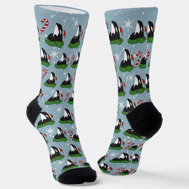 Chaussette Baleine tueuse Orca Christmas (Angulaire)