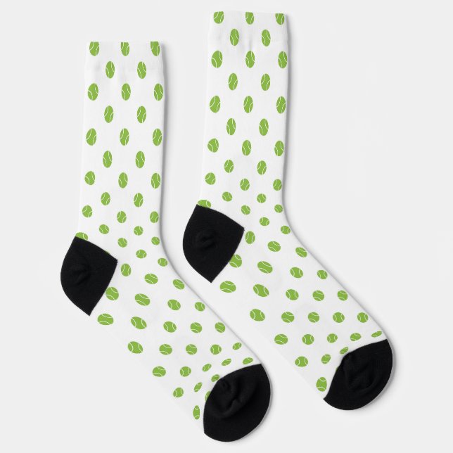 Chaussette Ballons de tennis verts et blancs (Droite)