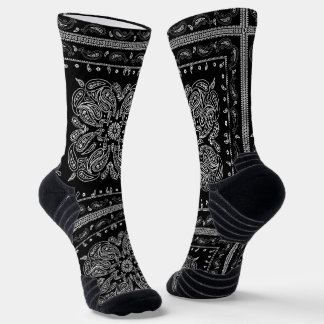 Chaussette Bandana noir Paisley