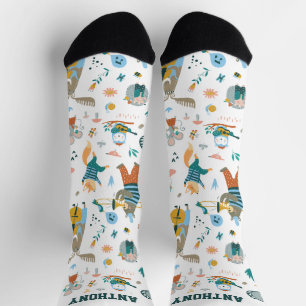 Chaussette Bande d'animaux mignons