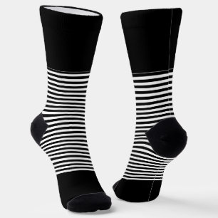 Chaussette Bande noire + Bandes horizontales