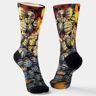 Chaussette Bandes Et Citrouille