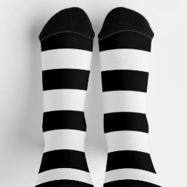 Chaussette Bandes noires et blanches, Motif rayé, Lignes