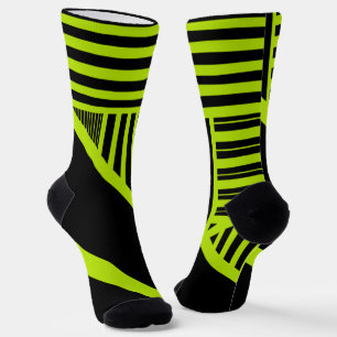 Chaussette Bandes triangulaires - Vert citron