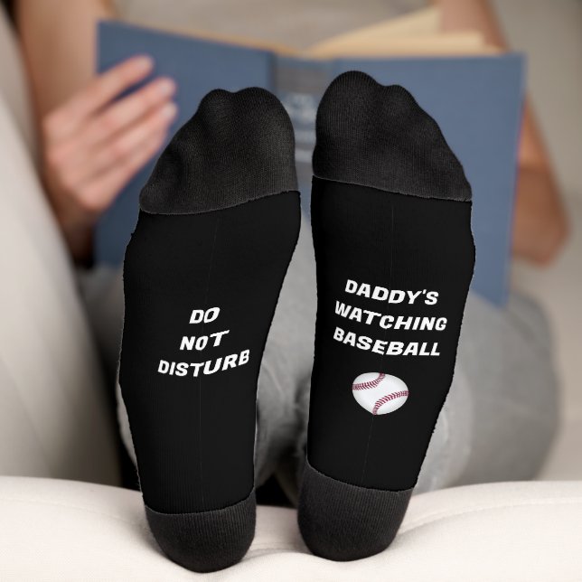 Chaussette Baseball et texte amusant (Fond)