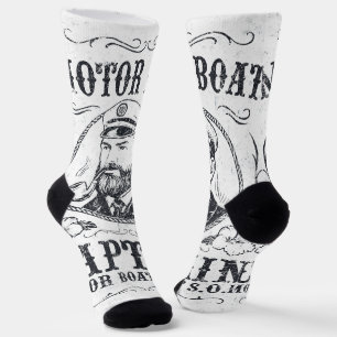 Chaussette Bateau à moteur Capitaine Funny Pontoon Bateau