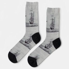 Chaussette Bateaux Graphiques de l'Océanie Art Fin
