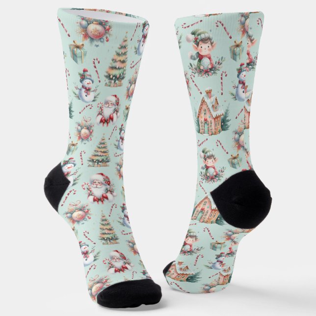 Chaussette Beaux éléments de Noël (Angulaire)