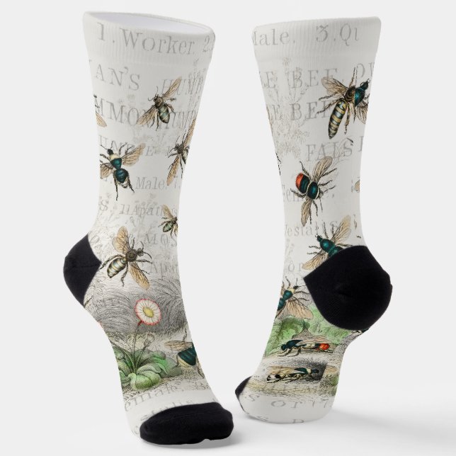 Chaussette Bee Honey Travailleur Queen Bees Antique (Angulaire)