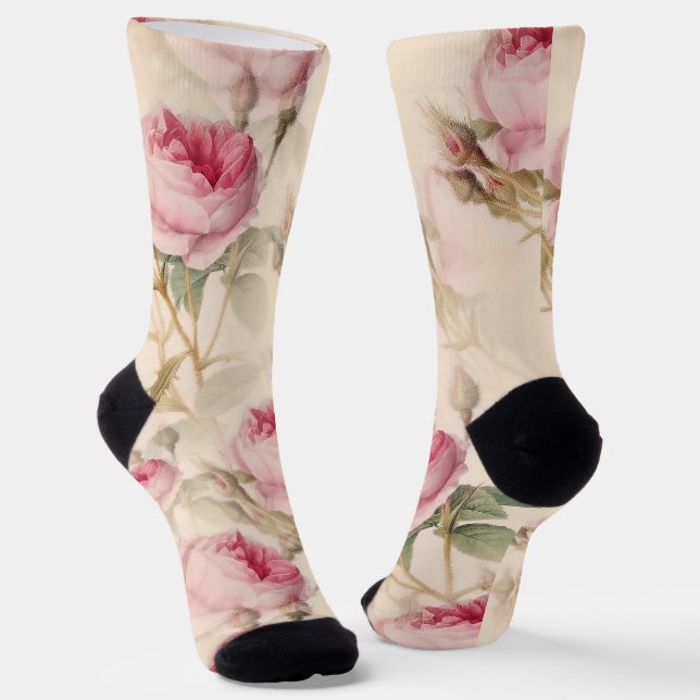 Chaussette Belle florale Vintage (Angulaire)