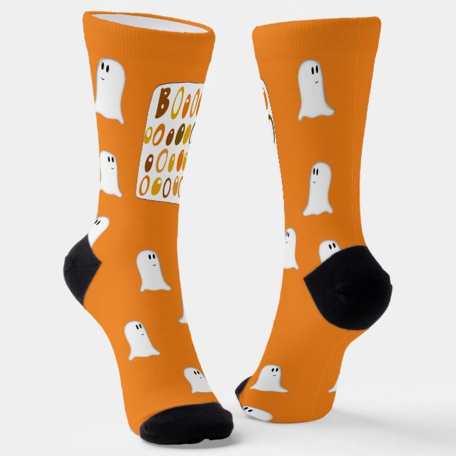 Chaussette Belle Halloween fantôme 'BOO' (Angulaire)