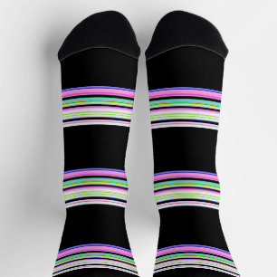 Chaussette Belles rayures de néon coloré