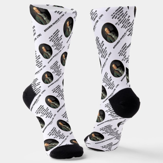 Chaussette Ben Franklin Imprimantes Pour Ne Pas Imprimer Cita (Angulaire)