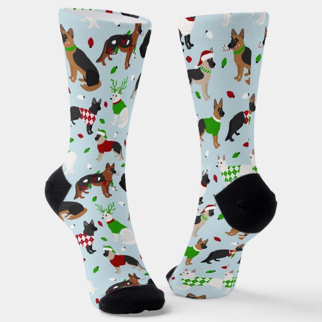 Chaussette Berger allemand de Noël (Angulaire)