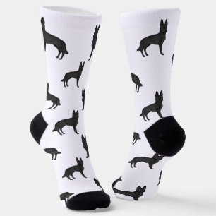 Chaussette Berger allemand noir GSD Motif de chien de dessin