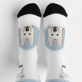 Chaussette Berger Suisse Blanc Chien GSD blanc avec nom