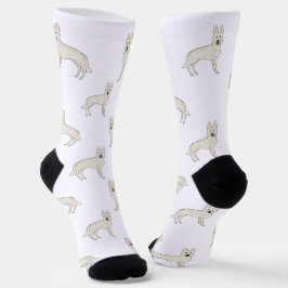 Chaussette Berger suisse blanc GSD mignon chien Motif